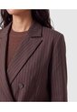 Chaqueta Tipo Blazer Cruzada Para Mujer  Para Mujer Café Patprimo de Patprimo