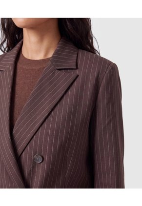 Chaqueta Tipo Blazer Cruzada Para Mujer  Para Mujer Café Patprimo