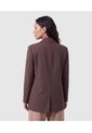 Chaqueta Tipo Blazer Cruzada Para Mujer  Para Mujer Café Patprimo de Patprimo