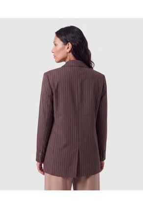 Chaqueta Tipo Blazer Cruzada Para Mujer  Para Mujer Café Patprimo