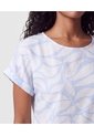 Blusa Manga Corta Dobladillo Para Mujer  Para Mujer Azul Patprimo de Patprimo