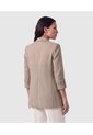 Blazer Manga Larga Con Botón Para Mujer  Para Mujer Beige Patprimo de Patprimo