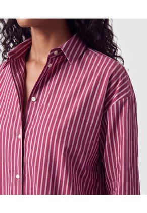 Camisa Manga Larga Hombro Caído Para Mujer Para Mujer Vino Patprimo