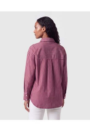 Camisa Manga Larga Hombro Caído Para Mujer Para Mujer Vino Patprimo