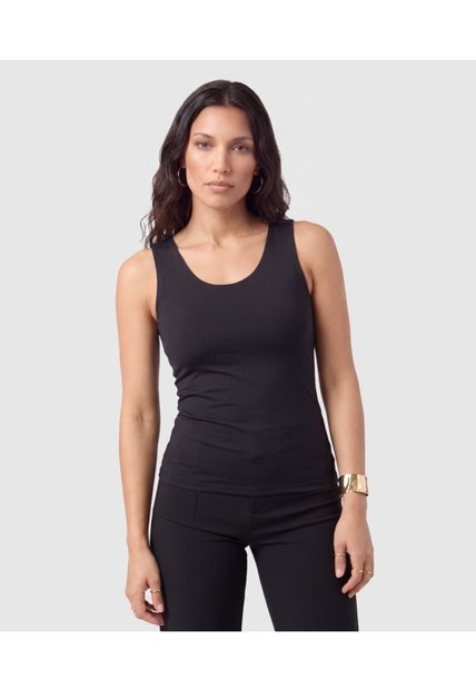 Camiseta Básica De Manga Sisa Para Mujer  Para Mujer Negro Patprimo