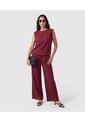 Blusa Sin Mangas Con Hombreras Para Mujer  Para Mujer Vino Patprimo de Patprimo