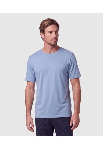 Pijama Manga Corta Y Pantalón Para Hombre  Para Hombre Azul Patprimo Patprimo