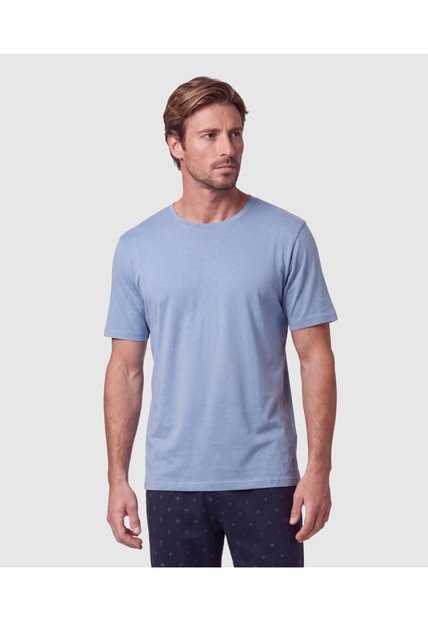 Pijama Manga Corta Y Pantalón Para Hombre  Para Hombre Azul Patprimo