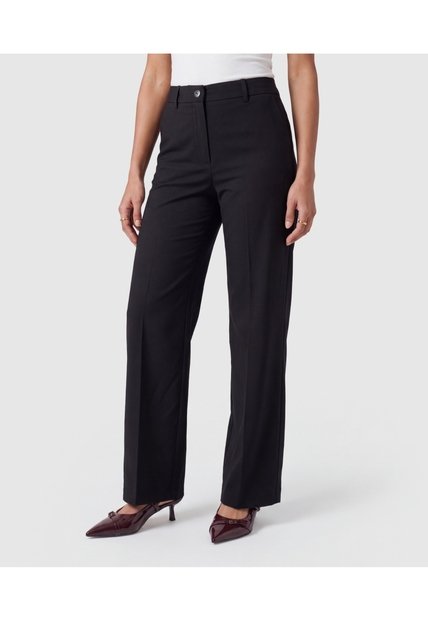 Pantalón Bota Ancha Tiro Alto Para Mujer  Para Mujer Negro Patprimo