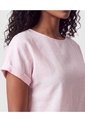 Blusa Manga Corta Dobladillo Para Mujer  Para Mujer Rosa Patprimo de Patprimo