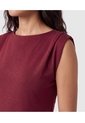 Blusa Sin Mangas Con Hombreras Para Mujer  Para Mujer Vino Patprimo de Patprimo