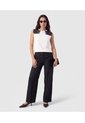 Pantalón Bota Ancha Tiro Alto Para Mujer  Para Mujer Negro Patprimo de Patprimo