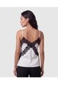 Blusa Lencera Con Encaje Para Mujer  Para Mujer Blanco Patprimo de Patprimo