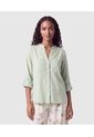 Blusa Manga Ajustable Para Mujer  Para Mujer Verde Patprimo de Patprimo