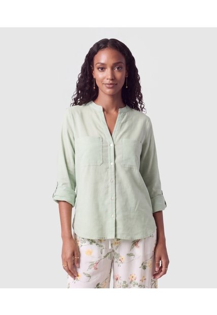 Blusa Manga Ajustable Para Mujer  Para Mujer Verde Patprimo