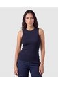 Camiseta Sin Mangas Unicolor Para Mujer  Para Mujer Azul Patprimo de Patprimo
