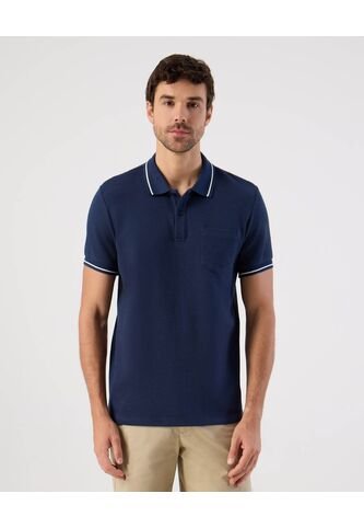 Polo  Para Hombre M/L Cuello Tejido Con Bolsillo Color Azul Marca Patprimo #44117315 Patprimo