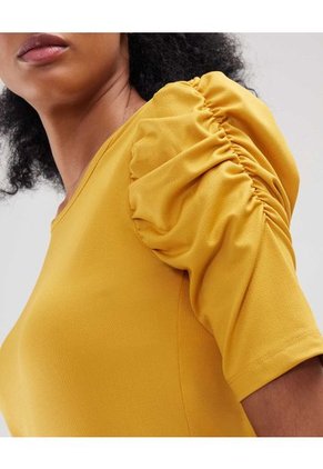 Camiseta Para Mujer Manga Corta Color Amarillo  Marca Patprimo #30093545