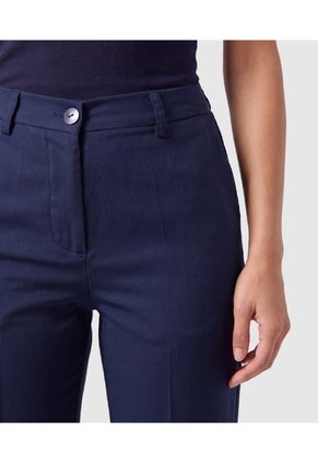 Pantalón Bota Ancha Tiro Alto Para Mujer  Para Mujer Azul Patprimo