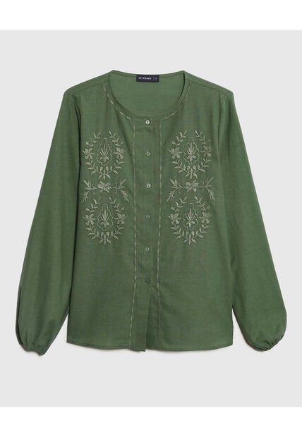 Blusa Para Mujer Manga Larga Color Verde Oscuro Marca Patprimo #30123468