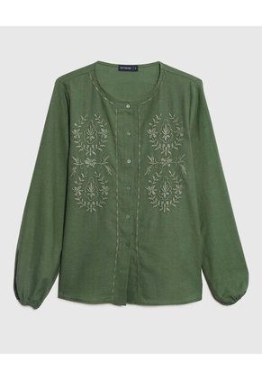 Blusa Para Mujer Manga Larga Color Verde Oscuro Marca Patprimo #30123468