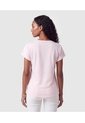 Blusa Manga Corta Dobladillo Para Mujer  Para Mujer Rosa Patprimo de Patprimo