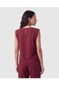 Blusa Sin Mangas Con Hombreras Para Mujer  Para Mujer Vino Patprimo de Patprimo