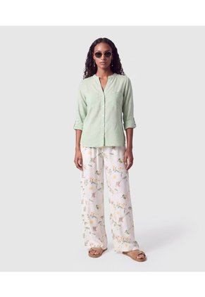 Blusa Manga Ajustable Para Mujer  Para Mujer Verde Patprimo