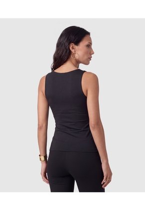 Camiseta Básica De Manga Sisa Para Mujer  Para Mujer Negro Patprimo