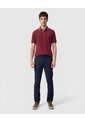 Polo Con Pechera En Contraste   Para Hombre Vino Patprimo de Patprimo