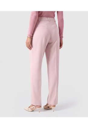 Pantalón Tiro Alto Con Pinzas Para Mujer  Para Mujer Rosa Patprimo