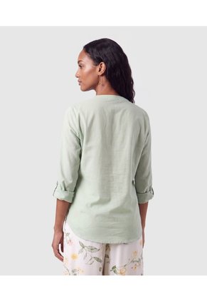 Blusa Manga Ajustable Para Mujer  Para Mujer Verde Patprimo