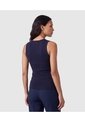 Camiseta Sin Mangas Unicolor Para Mujer  Para Mujer Azul Patprimo de Patprimo