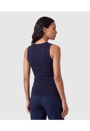 Camiseta Sin Mangas Unicolor Para Mujer Para Mujer Azul Patprimo