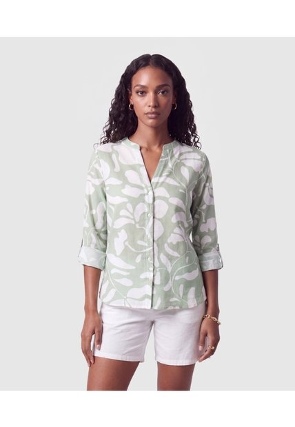 Blusa Manga Ajustable Para Mujer  Para Mujer Verde Patprimo