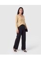 Saco Tejido Escote V Para Mujer  Para Mujer Dorado Patprimo de Patprimo