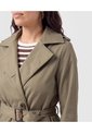 Chaqueta Cruzada Con Cinturón Para Mujer  Para Mujer Verde Patprimo de Patprimo