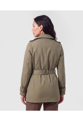 Chaqueta Cruzada Con Cinturón Para Mujer Para Mujer Verde Patprimo