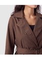 Chaqueta Cruzada Con Cinturón Para Mujer  Para Mujer Café Patprimo de Patprimo