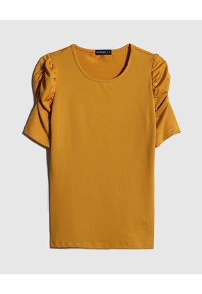 Camiseta Para Mujer Manga Corta Color Amarillo  Marca Patprimo #30093545