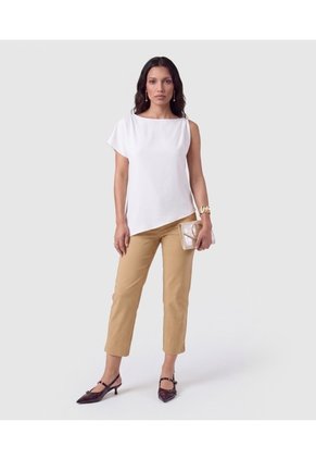 Pantalón Capri Con Abertura Para Mujer  Para Mujer Café Patprimo
