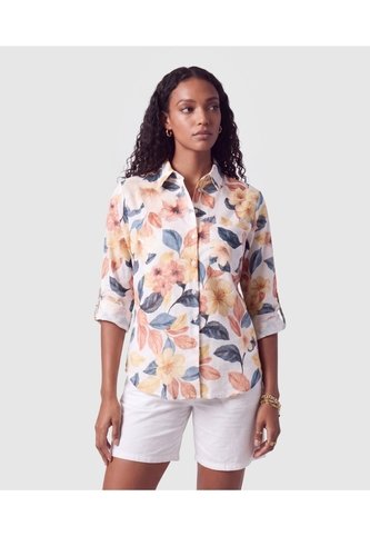 Camisa Manga Larga Con Bolsillo Para Mujer  Para Mujer Naranja Patprimo Patprimo