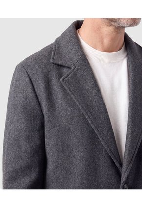 Abrigo Largo Con Solapa Para Hombre  Para Hombre Gris Patprimo