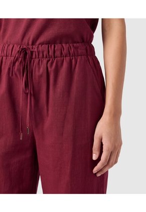 Pantalón Bota Ancha Con Cordón Para Mujer Para Mujer Vino Patprimo