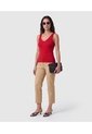 Camiseta Sin Mangas Cuello V Para Mujer  Para Mujer Rojo Patprimo de Patprimo