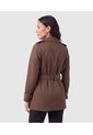 Chaqueta Cruzada Con Cinturón Para Mujer  Para Mujer Café Patprimo de Patprimo