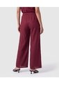 Pantalón Bota Ancha Con Cordón Para Mujer  Para Mujer Vino Patprimo de Patprimo