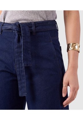 Jean Fit Barrel Con Cinturón Para Mujer Para Mujer Azul Patprimo