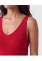 Camiseta Sin Mangas Cuello V Para Mujer  Para Mujer Rojo Patprimo de Patprimo