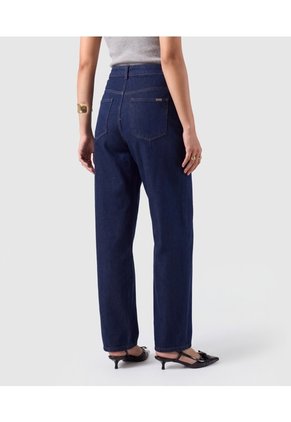 Jean Fit Barrel Con Cinturón Para Mujer Para Mujer Azul Patprimo